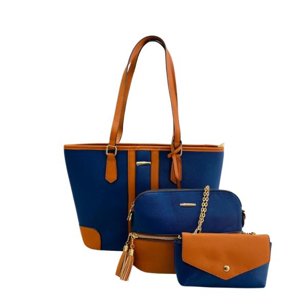 BOLSO 3 EN 1 PARA DAMA F21516 AZUL