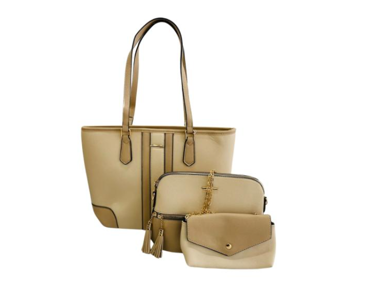 BOLSO 3 EN 1 PARA DAMA F21516 KHAKI/CAFE