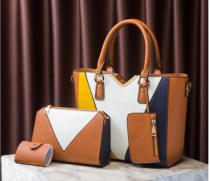BOLSO 3 EN 1 PARA DAMA F20808 CAFE TRICOLOR