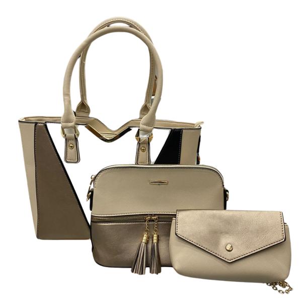 BOLSO 3 EN 1 PARA DAMA F20808 KHAKI TRICOLOR