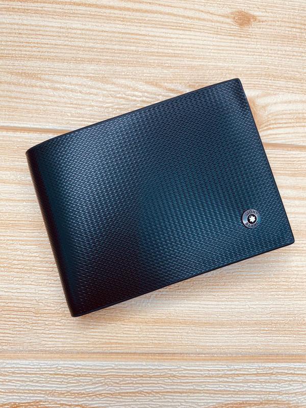 BILLETERA MARCA PARA CABALLERO MONT BLANC MODELO 9014 NEGRO