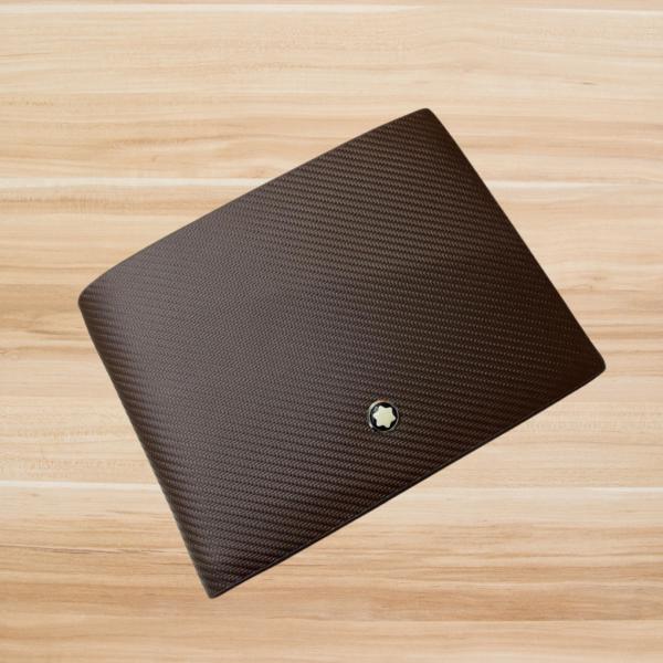 BILLETERA MARCA PARA CABALLERO MONT BLANC MODELO 3868 CAFE