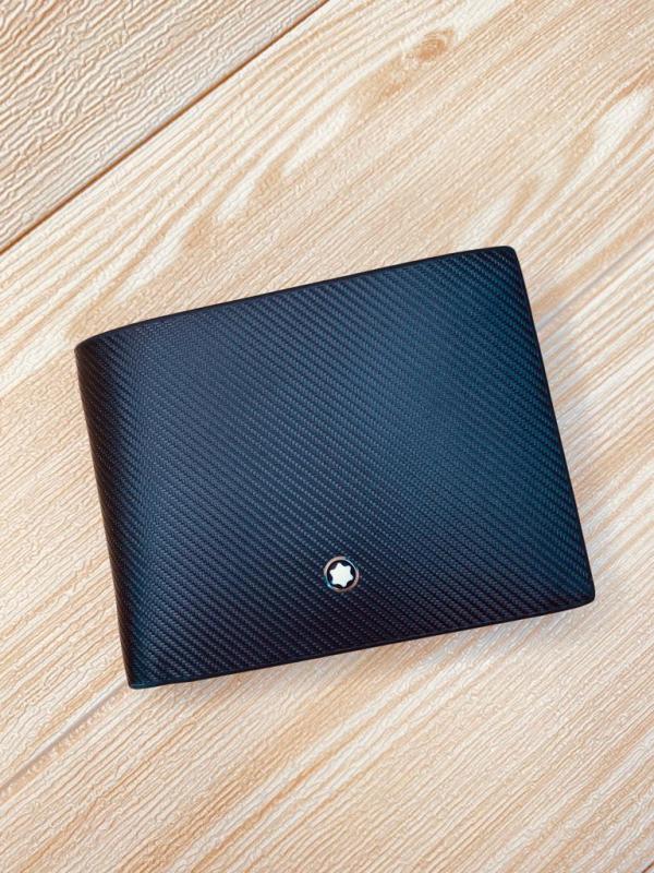 BILLETERA MARCA PARA CABALLERO MONT BLANC MODELO 3868 NEGRO