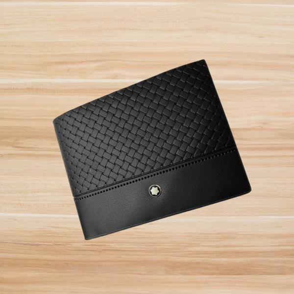 BILLETERA MARCA PARA CABALLERO MONT BLANC MODELO 3861 NEGRO