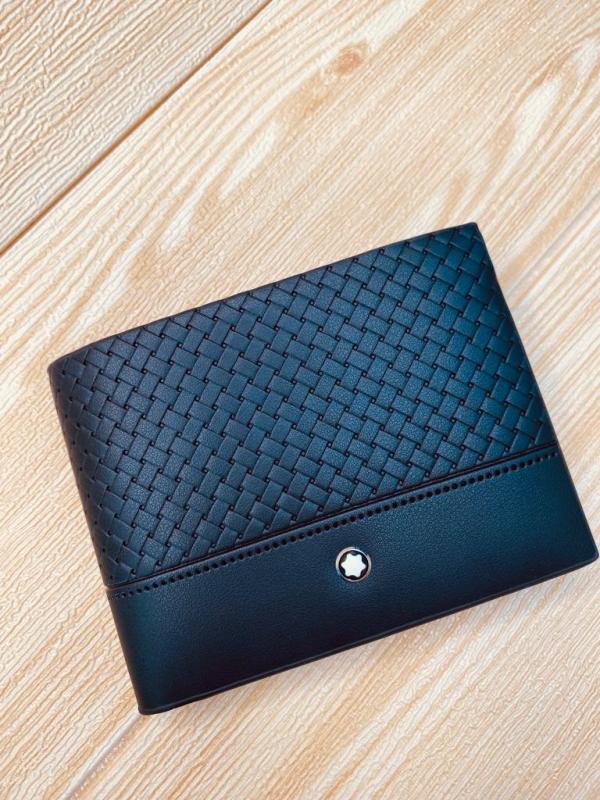 BILLETERA MARCA PARA CABALLERO MONT BLANC MODELO 9227 NEGRO