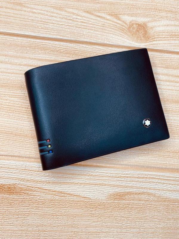 BILLETERA MARCA PARA CABALLERO MONT BLANC MODELO 8037 NEGRO
