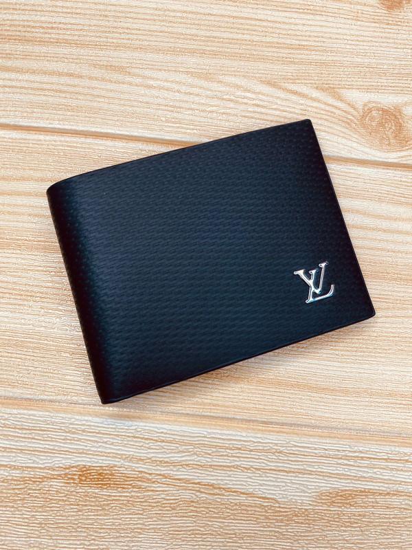 BILLETERA MARCA PARA CABALLERO LOUIS VUITTON MODELO 4255 NEGRO