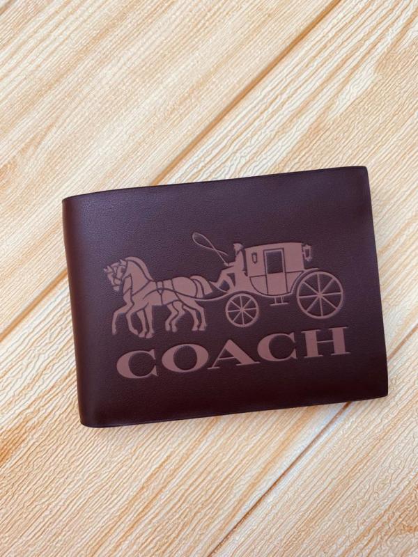 BILLETERA MARCA PARA CABALLERO COACH MODELO 6824 CAFE