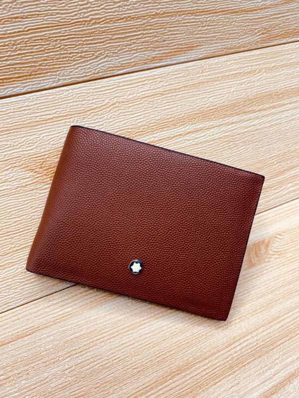 BILLETERA MARCA PARA CABALLERO MONT BLANC MODELO 9002 CAFE