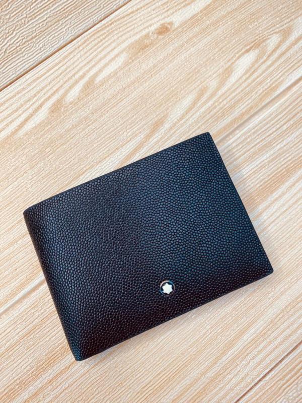 BILLETERA MARCA PARA CABALLERO MONT BLANC MODELO 9002 NEGRO