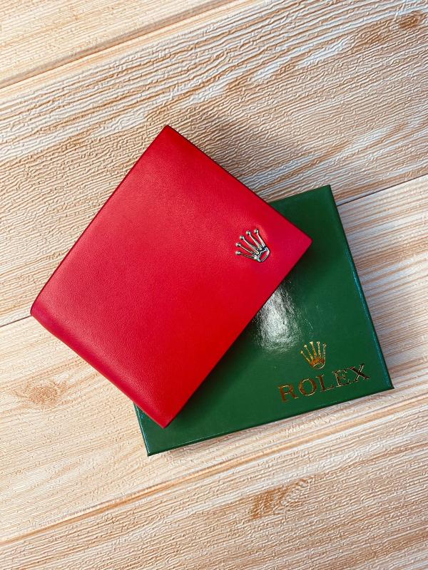BILLETERA MARCA PARA CABALLERO ROLEX MODELO 9149 ROJO