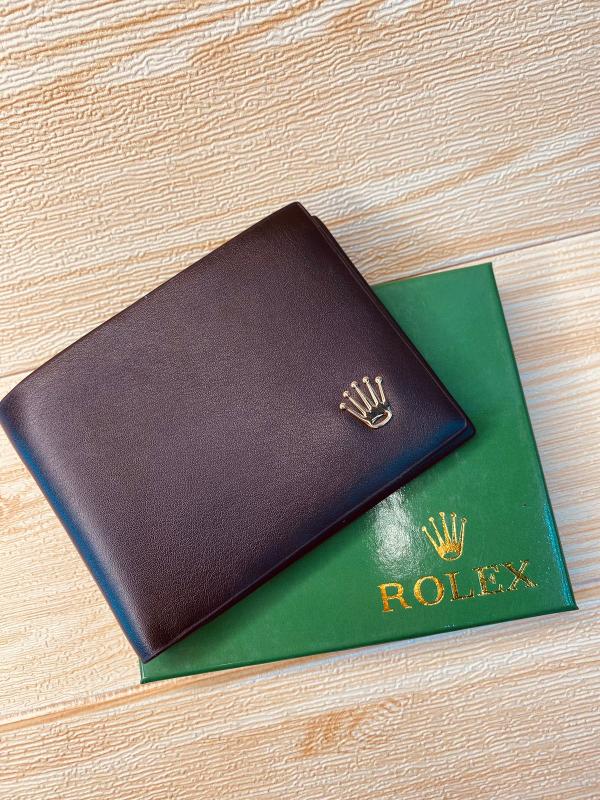 BILLETERA MARCA PARA CABALLERO ROLEX MODELO 9149 CAFE