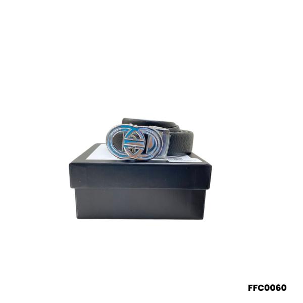 FAJA NEGRO/DELGADA MARCA GUCCI HEBILLA PLATEADA INICIALES GG