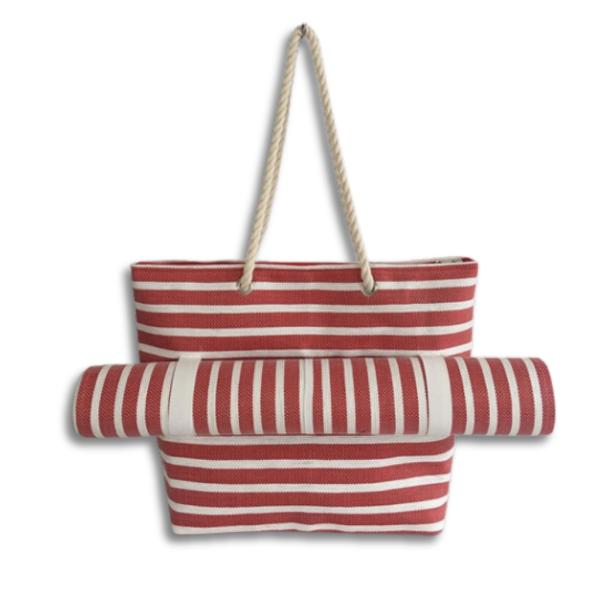 BOLSO PLAYERO CON MANTA ROJO HF19267-6