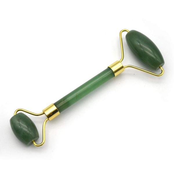 RODILLO DOBLE DE JADE AVENTURINA VERDE