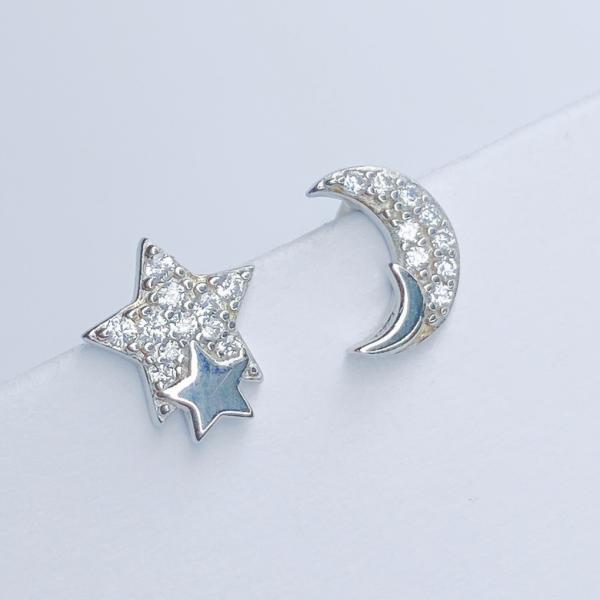 ARETES PLATA  925 ESTRELLA Y LUNA 1EA102891