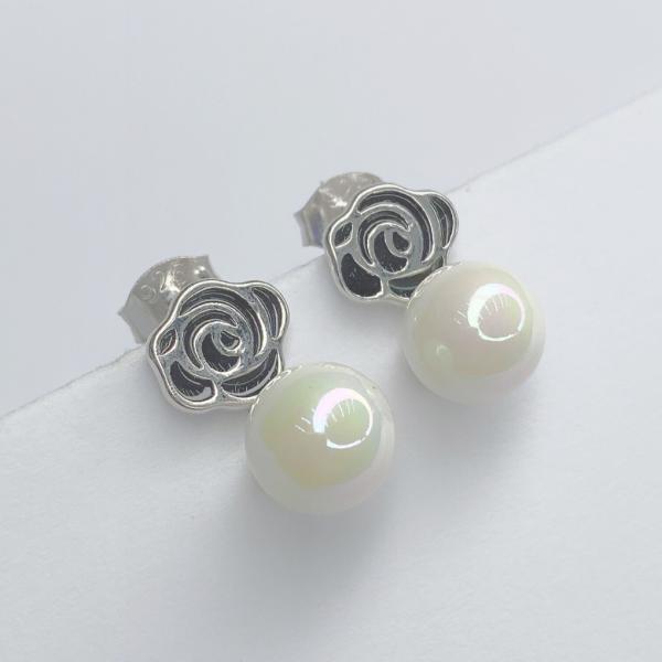 ARETES PLATA 925 ROSA/PERLA 1EA98323