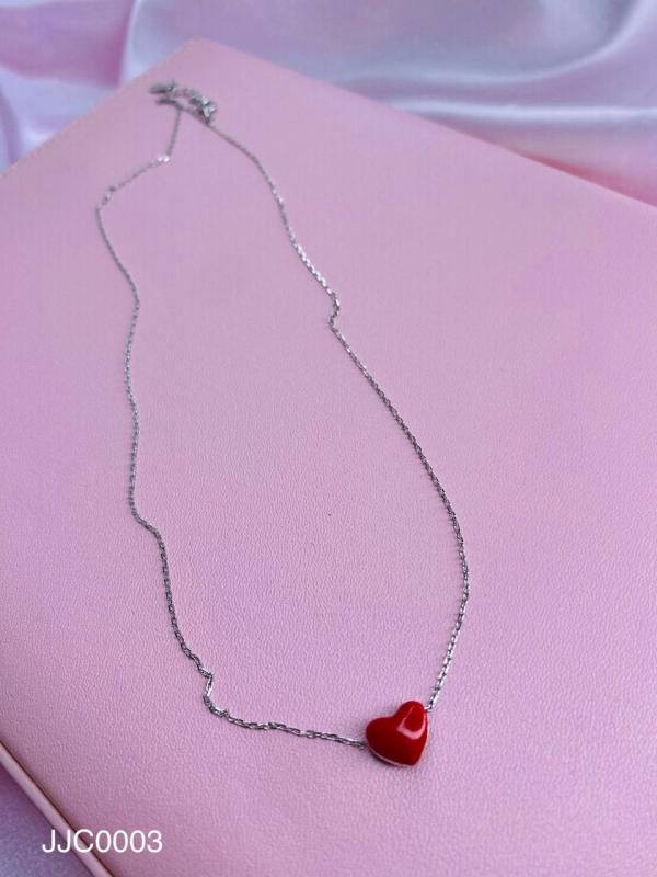 COLLAR  PLATA 925 CORAZON ROJO 1NE56081