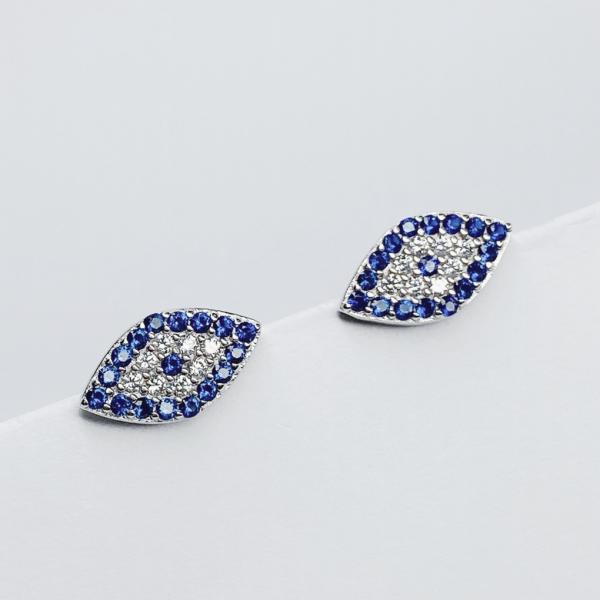 ARETES PLATA 925 PERLAS AZULES 1EA100406