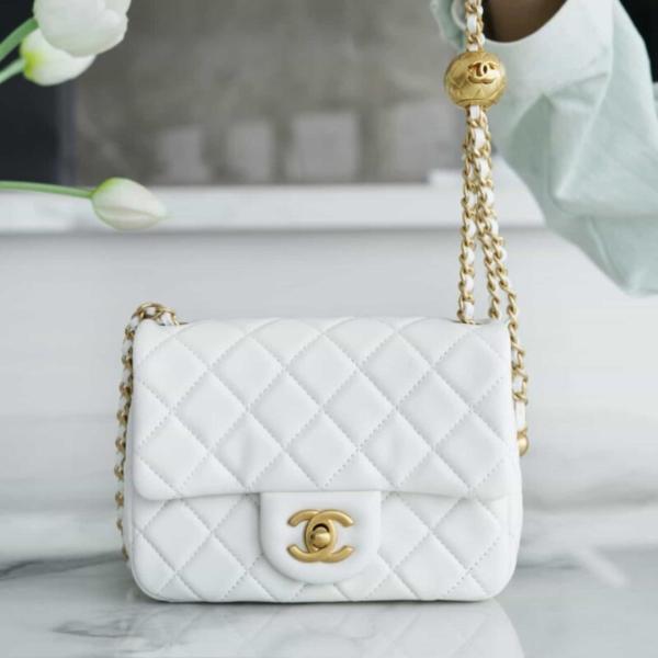 BOLSO HOMBRO CHANEL MODELO 166 BLANCO