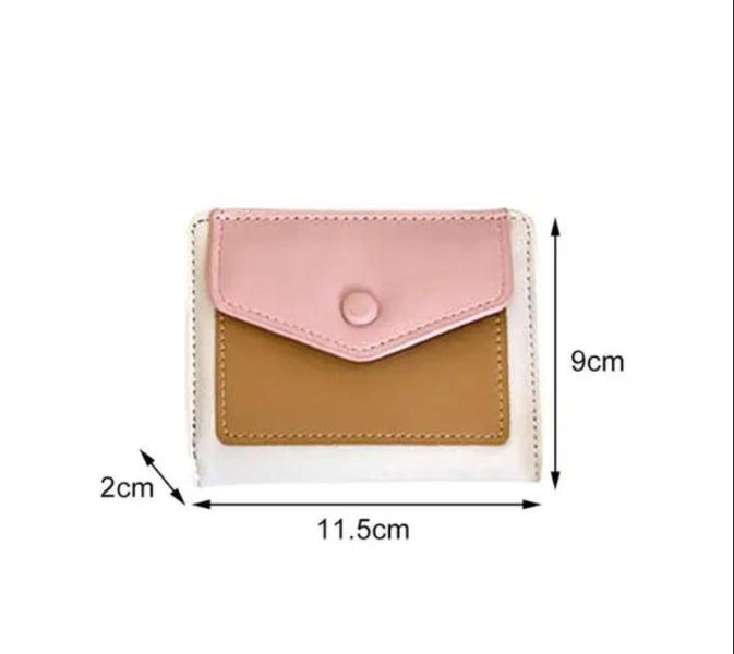 TARJETERO PARA DAMA C344-4 ROSADO/CAFE