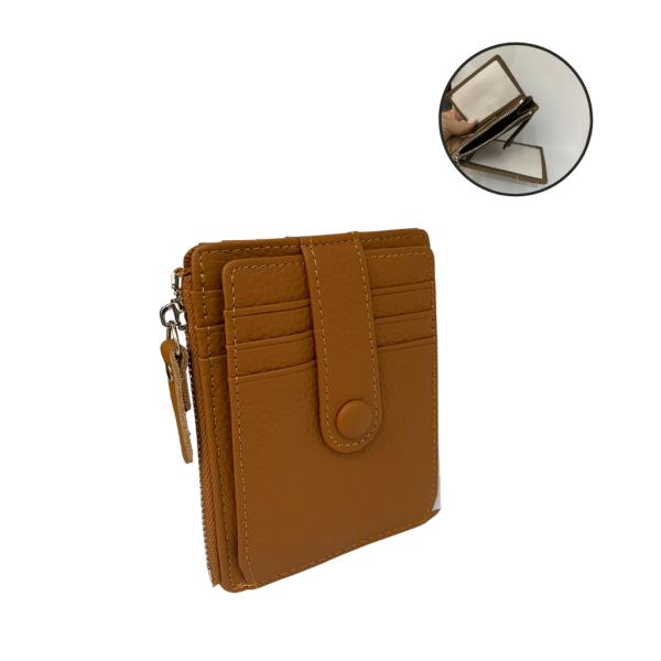 BILLETERA DE CUERO PARA DAMA 2210 CAFE