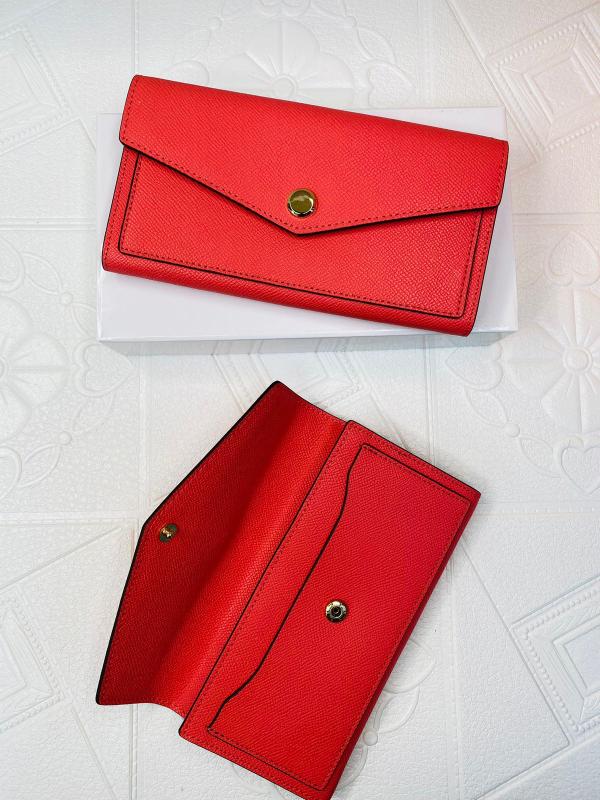 BILLETERA DE CUERO PARA DAMA 88756 ROJO