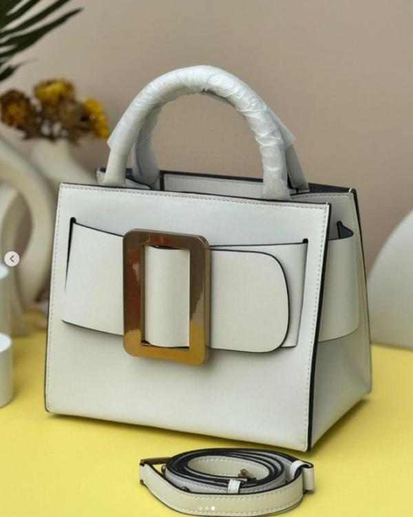 BOLSO DE MANO CUERO 737092 BLANCO