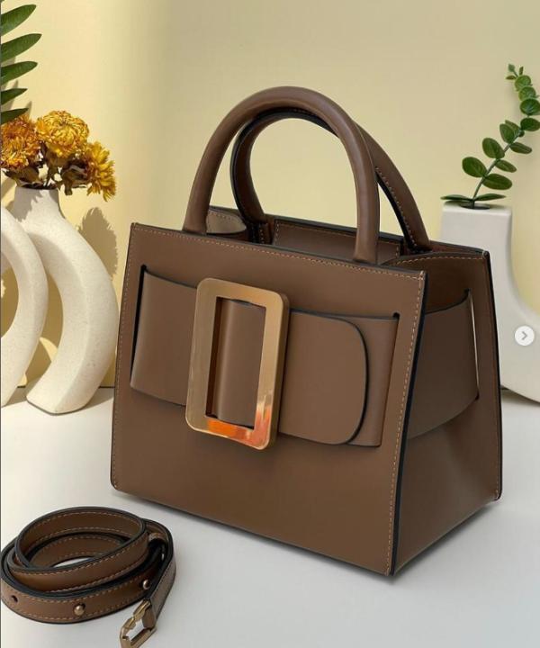 BOLSO DE MANO CUERO 737092 CAFE