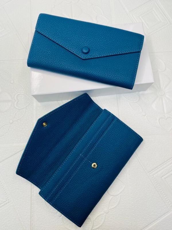 BILLETERA DE CUERO PARA DAMA 6927 AZUL