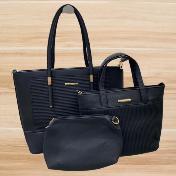BOLSO 3 EN 1 PARA DAMA 0052 NEGRO