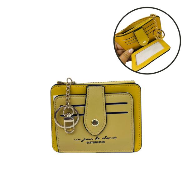 TARJETERO  PARA DAMA C366-1 AMARILLO