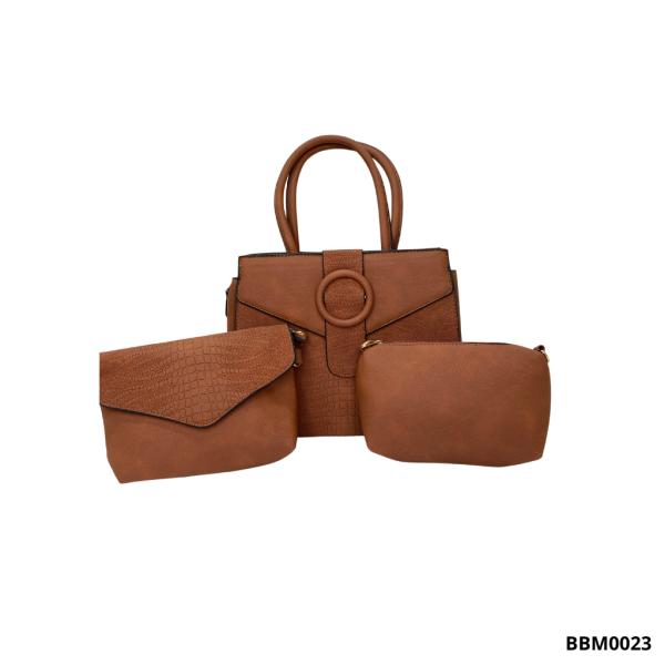 BOLSO 3 EN 1 PARA DAMA 2022 CAFE CLARO