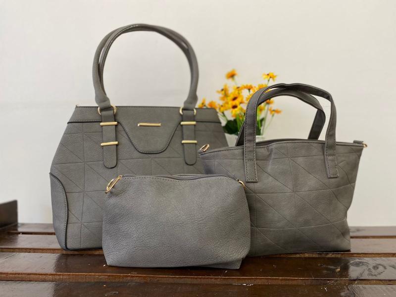 BOLSO 3 EN 1 PARA DAMA 6121 GRIS
