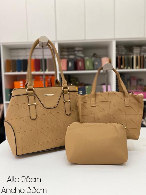 BOLSO 3 EN 1 PARA DAMA 6121 BEIGE