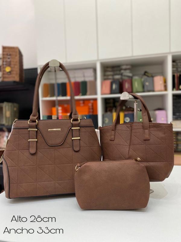 BOLSO 3 EN 1 PARA DAMA 6121 CAFE