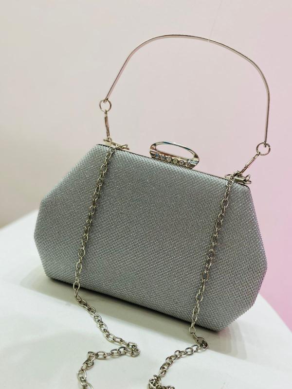 BOLSO DE MANO 23025-1 PLATEADO