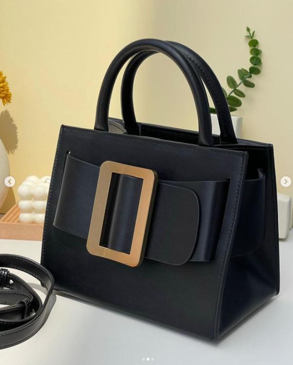 BOLSO DE MANO CUERO 737092 NEGRO