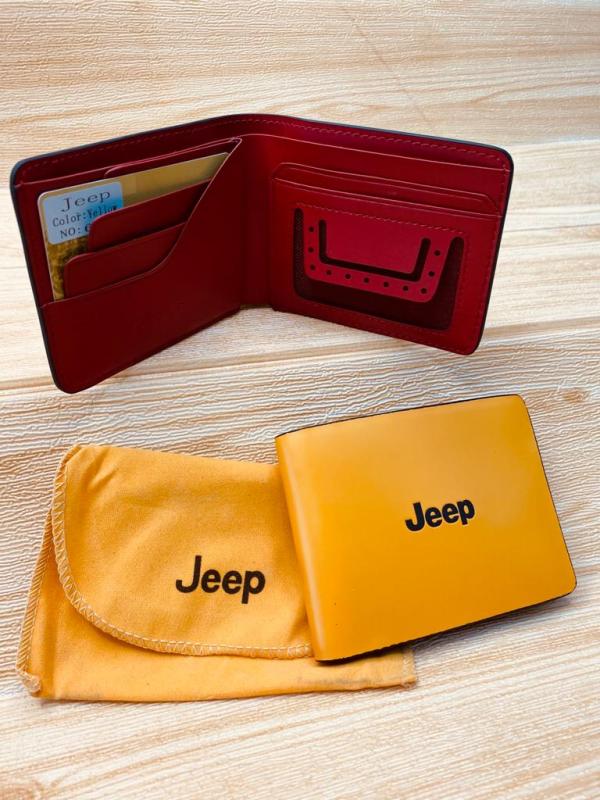 BILLETERA CABALLERO MARCA JEEP 6419 AMARILLO