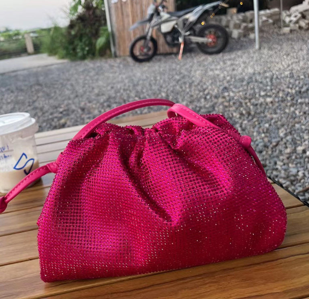 BOLSO DE MANO  9918 DRILL FUCSIA