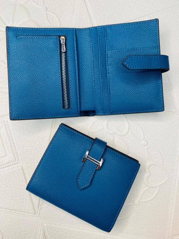 BILLETERA DE CUERO PARA DAMA 6909 AZUL