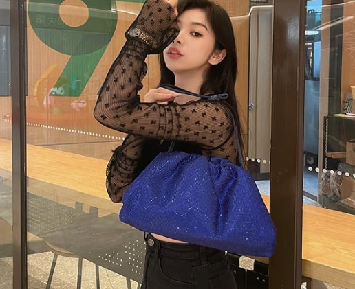 BOLSO DE MANO  9919 DRILL AZUL