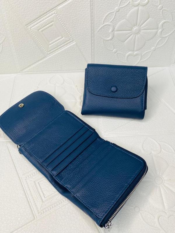 BILLETERA DE CUERO PARA DAMA 1021 AZUL
