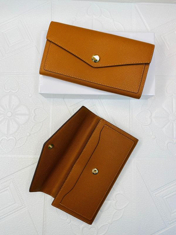 BILLETERA DE CUERO PARA DAMA 88756 CAFE CLARO