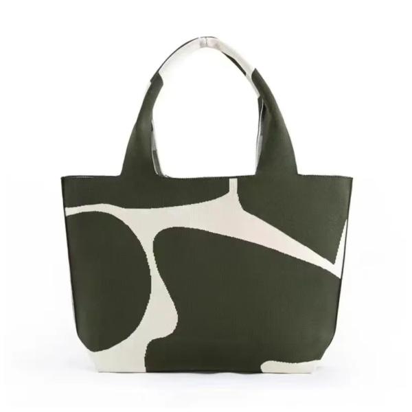 BOLSO DE PUNTO L VERDE/BLANCO
