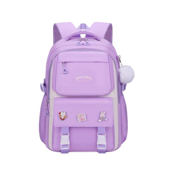BOLSO ESCOLAR CON DISE&Ntilde;O MODELO 1216 LILA