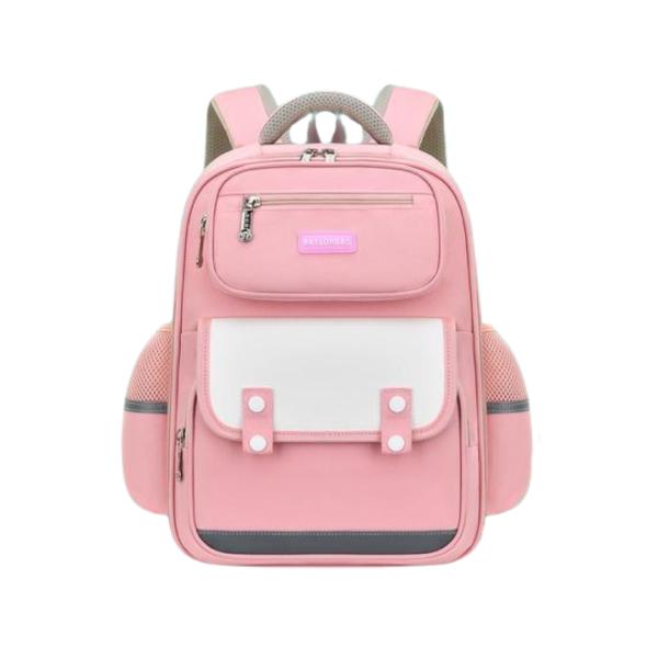 BOLSO ESCOLAR CON DISE&Ntilde;O MODELO 6383 ROSADO/BLANCO