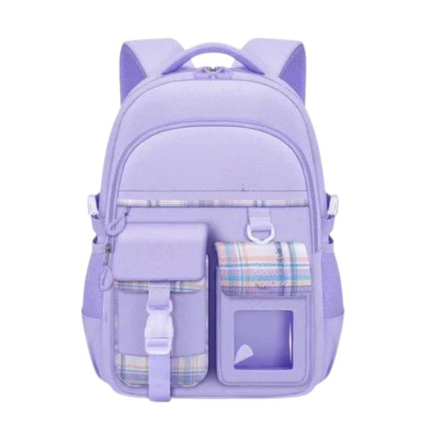 BOLSO ESCOLAR CON DISE&Ntilde;O MODELO 9906 LILA