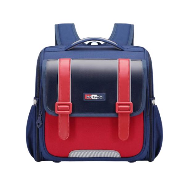 BOLSO ESCOLAR CON DISE&Ntilde;O MODELO 5166 AZUL/ROJO