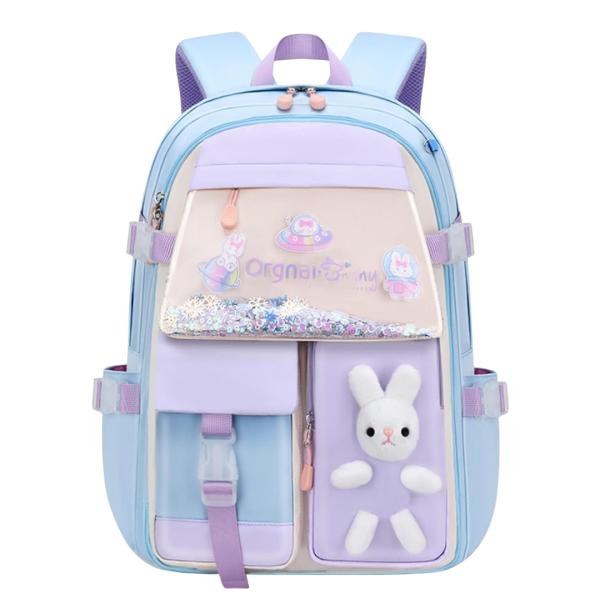 BOLSO ESCOLAR CON DISE&Ntilde;O MODELO 2081 CELESTE